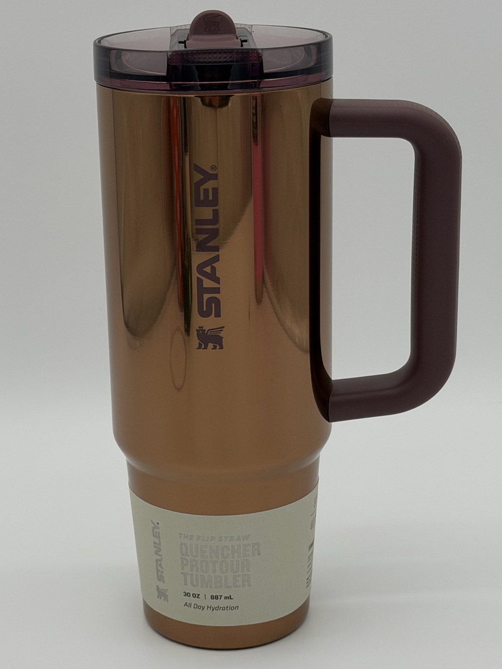 Stanley 30 oz Quencher Protour Tumbler with Flip Straw | Polished Rose Gold